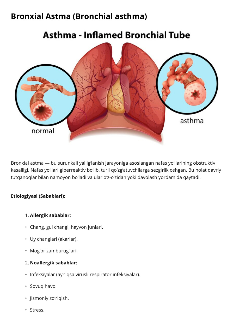 Bronxial Astma (Bronchial asthma)