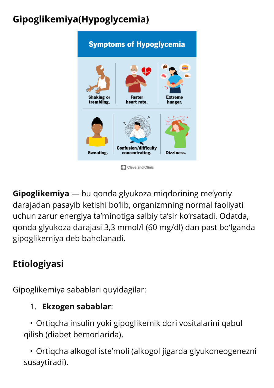 Gipoglikemiya