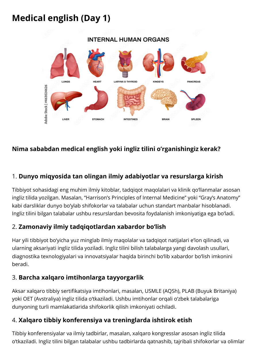 Medical english